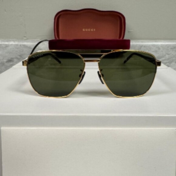 GUCCI | NEW | 1164S | 1164S - 004 | GOLD | GREEN - Picture 1 of 5
